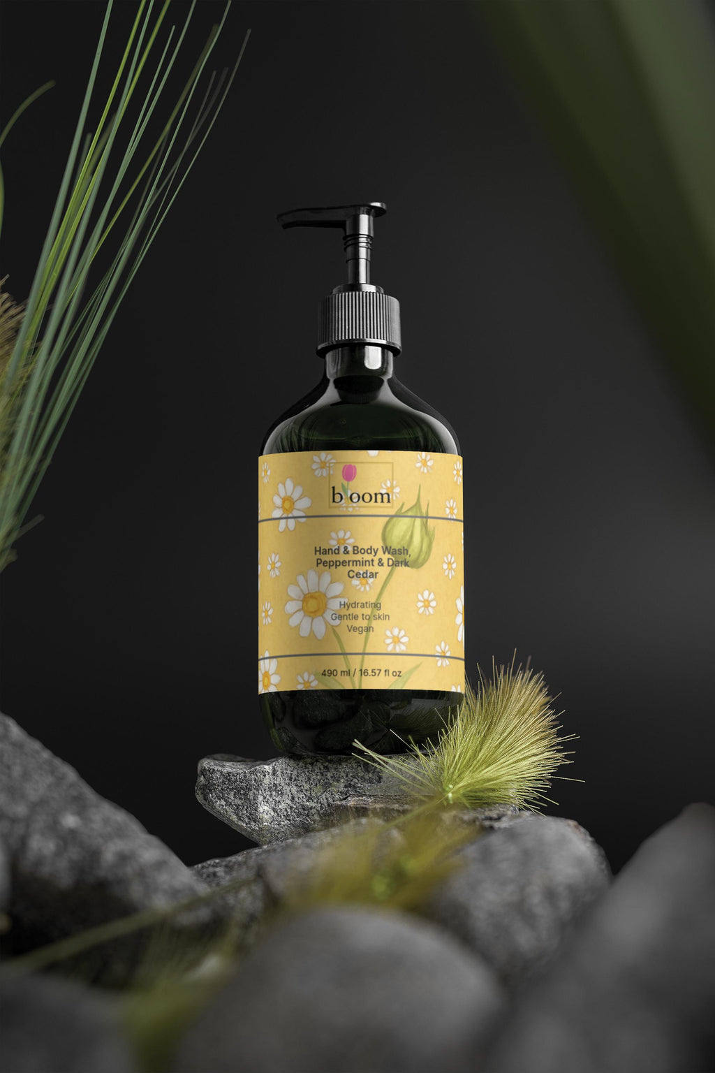 Hand & Body Wash, Peppermint & Dark Cedar