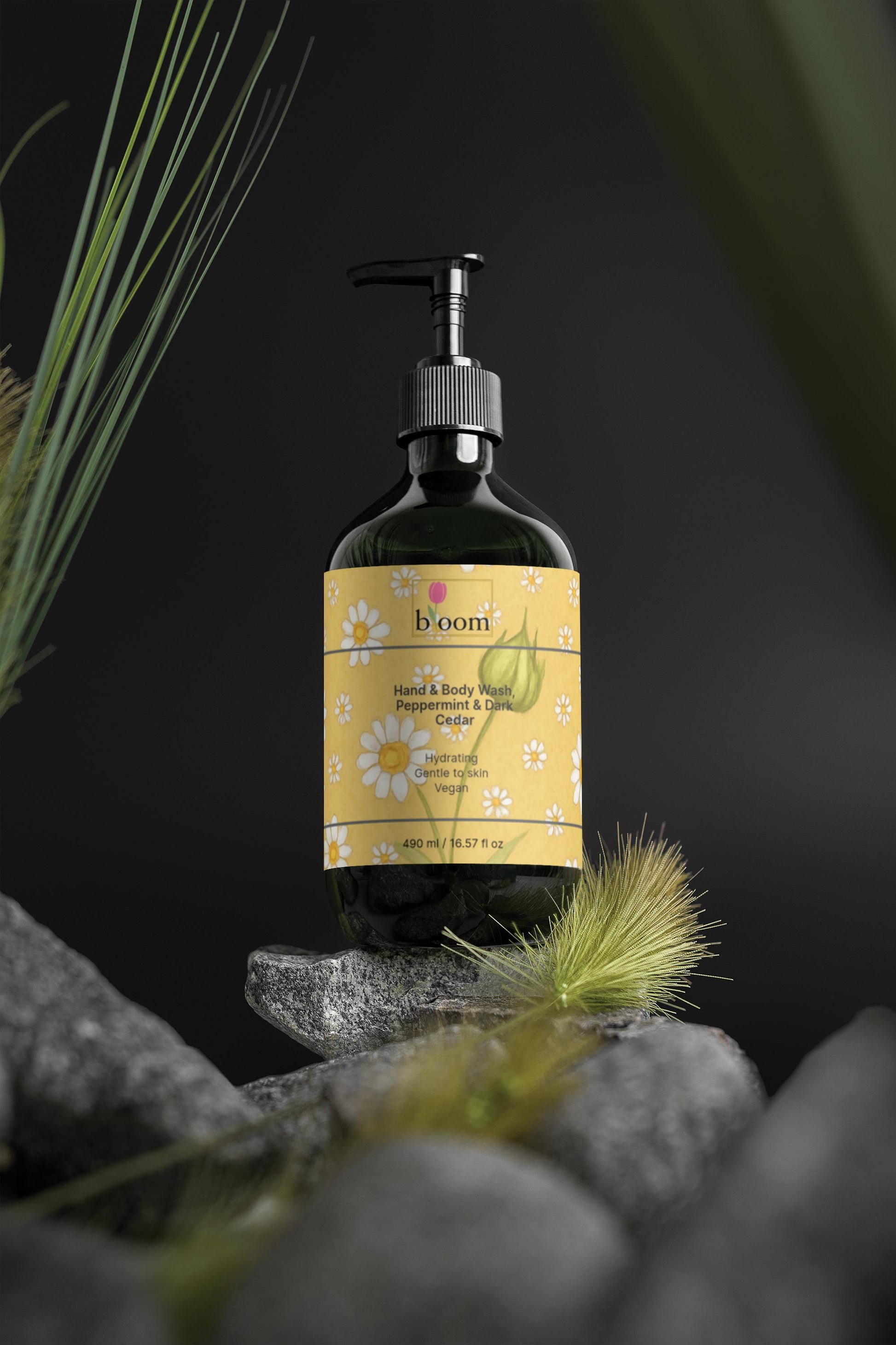 Hand & Body Wash, Peppermint & Dark Cedar