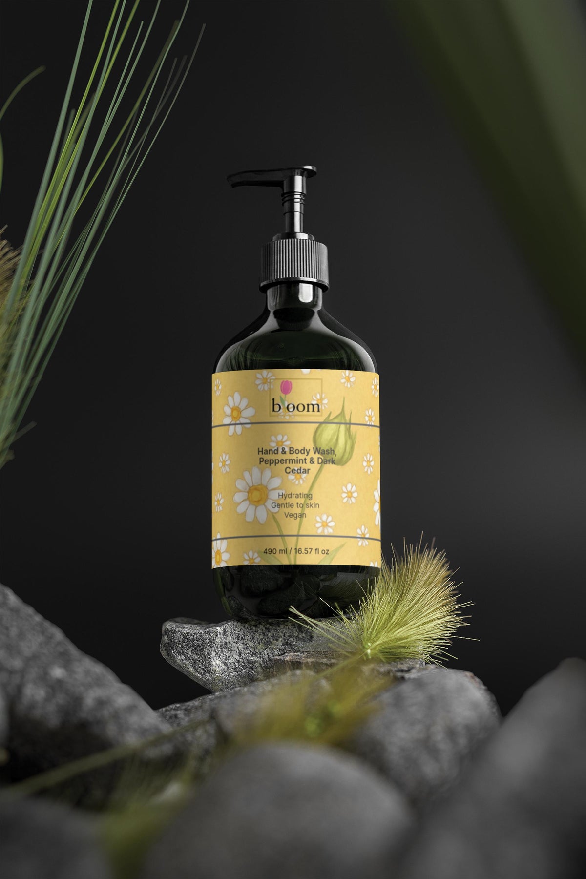 Hand & Body Wash, Peppermint & Dark Cedar